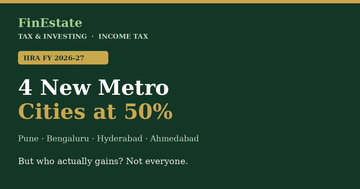 HRA metro city change for FY 2026-27 and who actually benefits