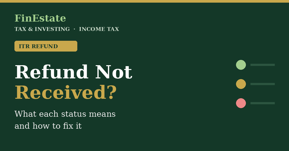 ITR refund status meanings and fixes for AY 2026-27