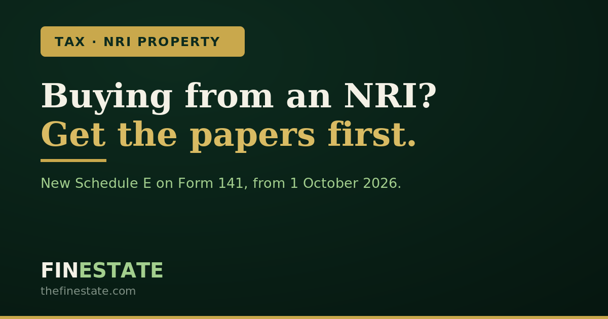 TDS on property bought from an NRI seller — Form 141 Schedule E, Income-tax Act 2025