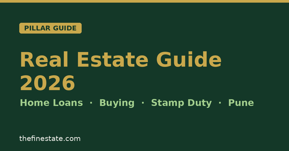 Real estate guide for salaried India 2026 — home loans and EBLR, under-construction vs ready-to-move, stamp duty by state, and the Pune market explained